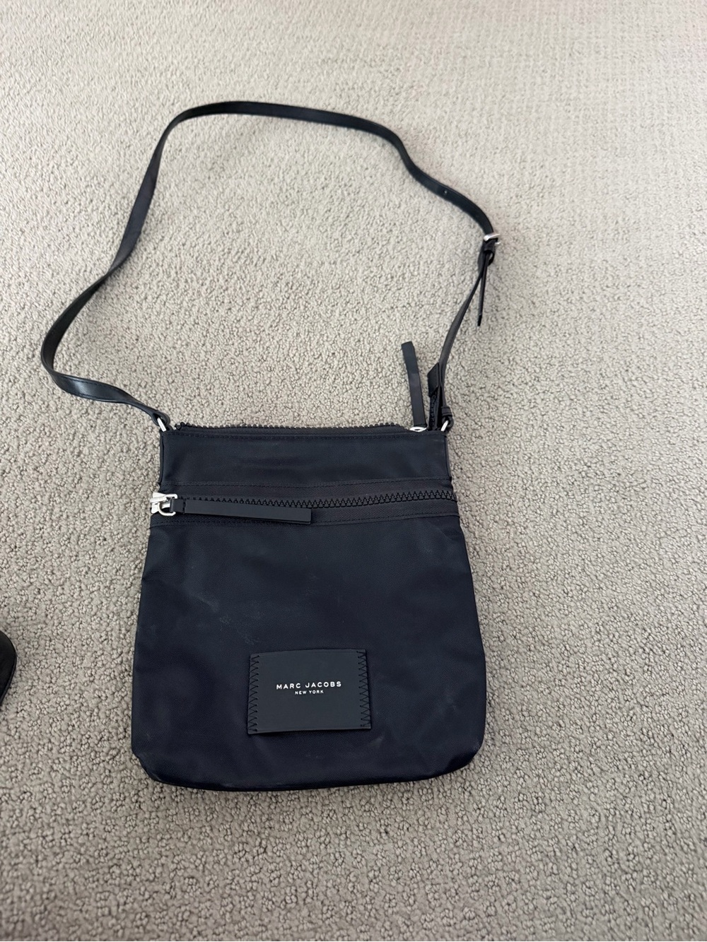 Marc Jacobs Black Nylon Crossbody Sling Bag